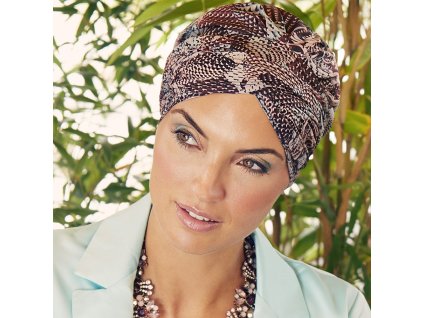 Turban Christine Boho Saphire, vzor Rococo Rose