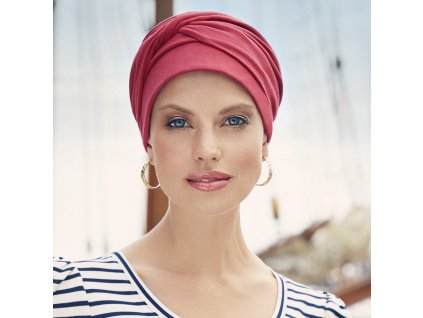 Turban Christine Mila, vzor Lipstick Red