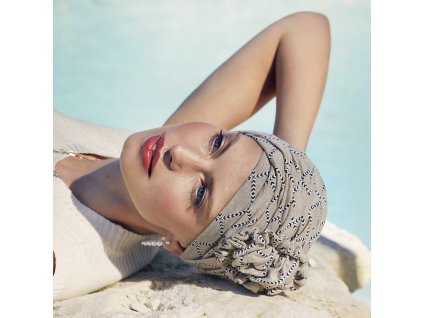 Turban Christine Lotus, vzor Indian Taube