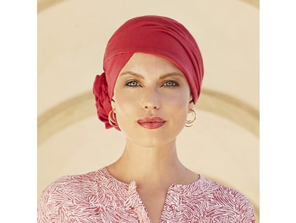 Turban Christine Zuri, vzor Lipstick Red