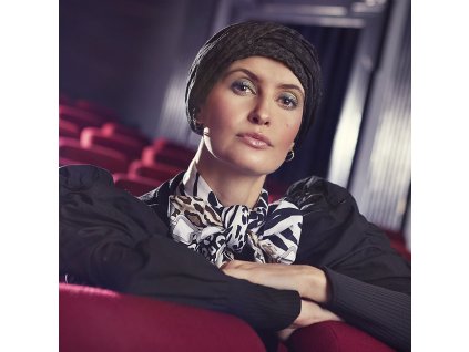 Turban Viva Emmy-V, vzor Black Matte'n'shiny