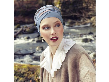 Turban Christine Shanti, vzor Sea Green w/ Illusions