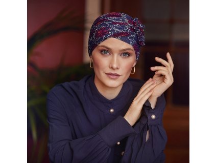 Turban Christine Lotus, vzor Artistic Autumn