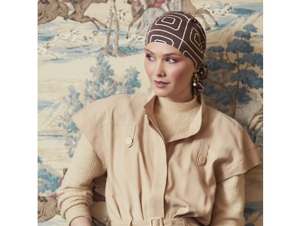 Turban Christine Shakti, vzor Graphic Pearl