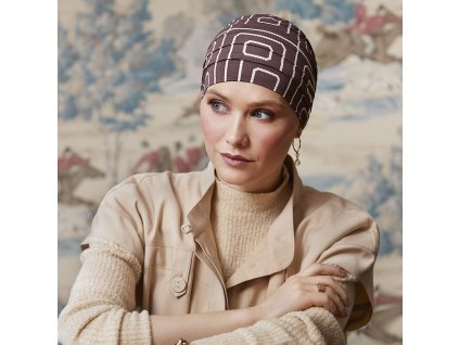 Turban Christine Yoga, vzor Graphic Pearl