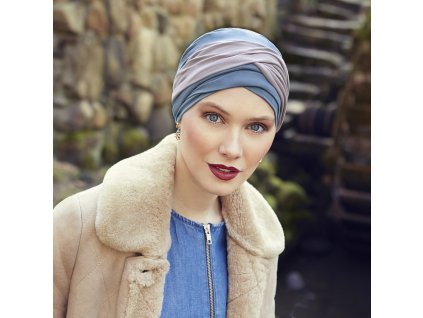 Turban Christine Shakti, vzor Sea Green