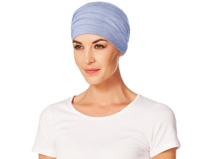 Turban Christine Yoga, vzor Light blue melange