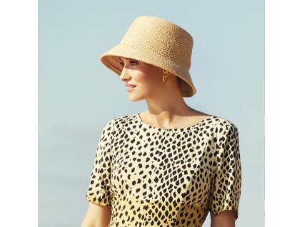 Klobouk Christine Mali Straw, vzor Natural