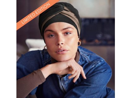 Turban Viva ELLA, vzor Dusky Mole