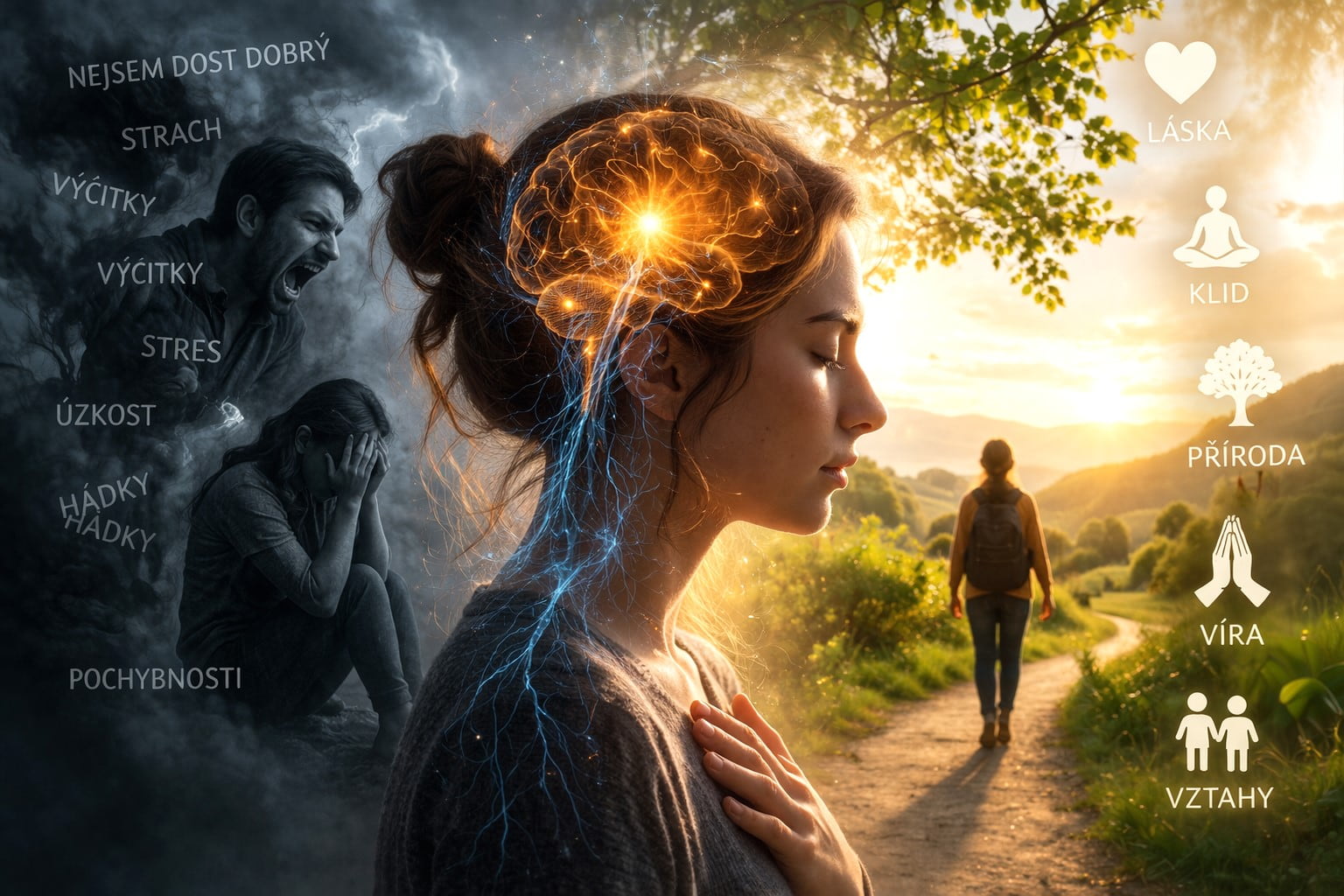 Neustály vnitřní konflikt „Nejsem dost dobrý/á“ cesta z temnoty do světla