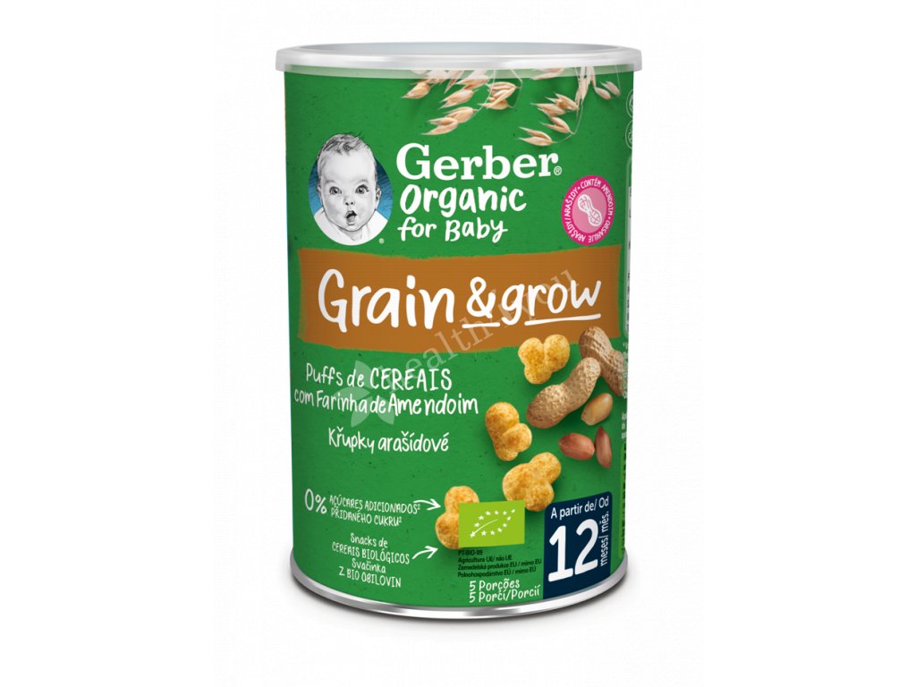 GERBER Organic křupky arašídové 5x35 g