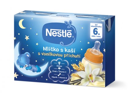 NESTLÉ Mlíčko s kaší​ s vanilkovou příchutí (2 x 200 ml)