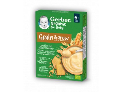 GERBER Organic nemléčná kaše s příchutí sušenky 9x200g