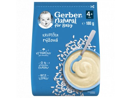 GERBER Natural rýžová krupička 10x180g