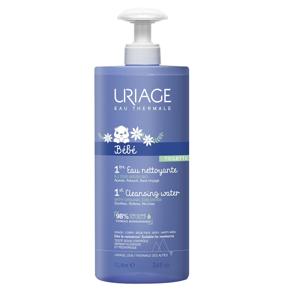 Uriage Bébé 1st Cleansing Water čisticí voda na tělo a obličej 1000 ml