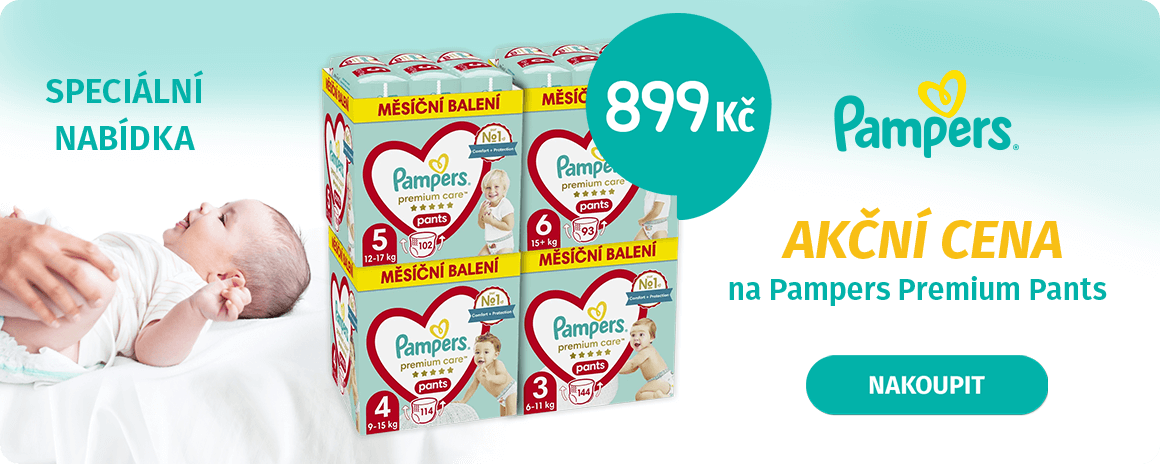 Akční cena na Pampers Premium Pants