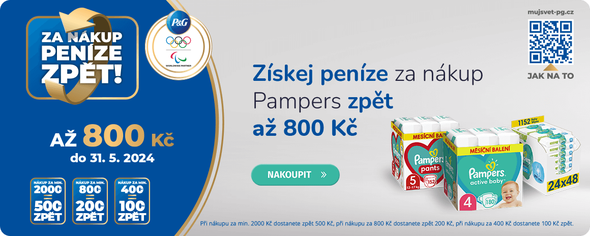 Získejte peníze za nákup Pampers zpět