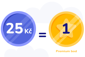 25 Kč = 1 Premium bod