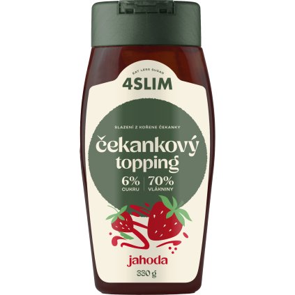 4Slim Čekankový topping jahoda (330 g)