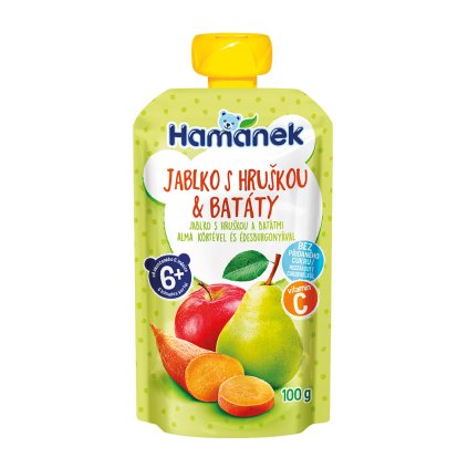 39684 Hamanek Jablko s hruskou a bataty doypack 100g