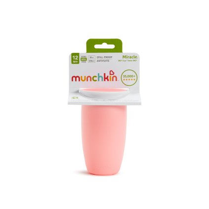 Munchkin Miracle 360° netekoucí hrneček, 296 ml, 12m+, růžový