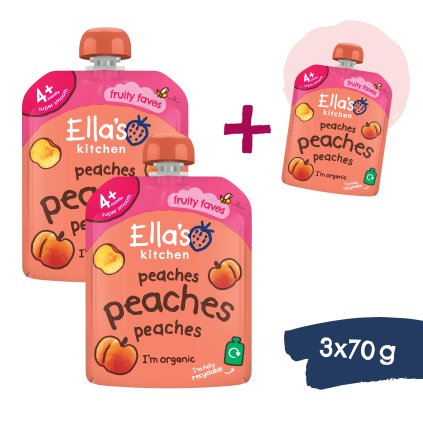 2+1 ZDARMA: Ella's Kitchen BIO Broskvová svačinka (70 g)