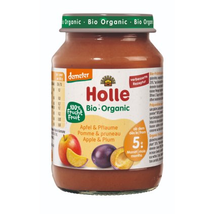 Holle BIO Jablko a švestka (190 g)