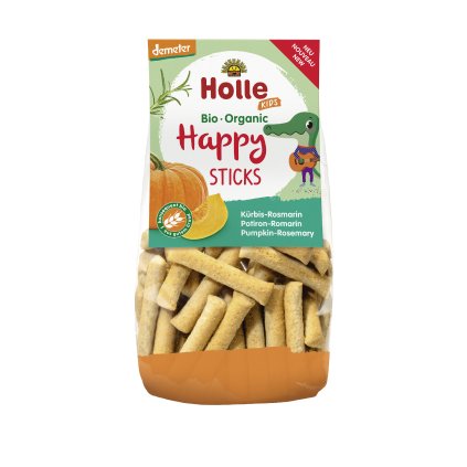 Holle BIO Dětské happy tyčinky s dýní a rozmarýnem (100 g)