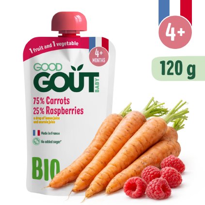 Good Gout BIO Mrkev s malinami (120 g)