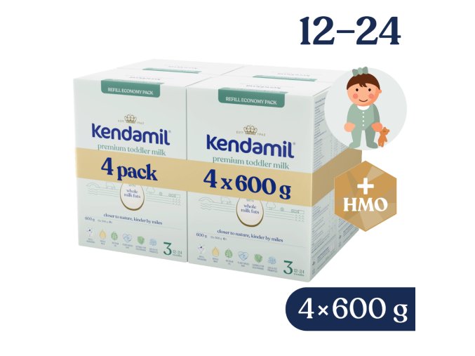 4x Kendamil Premium 3 HMO+ (600 g)