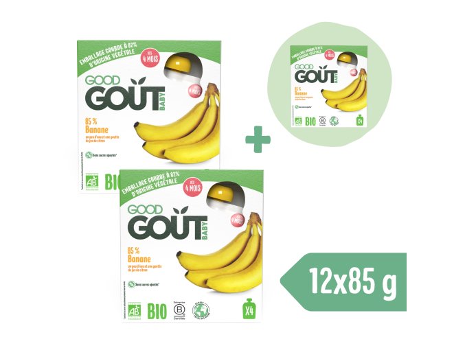 2+1 ZDARMA: Good Gout BIO Banán (4x85 g)