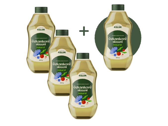 3+1 ZDARMA 4Slim: Sladidlo z čekanky natural (1,2 kg)