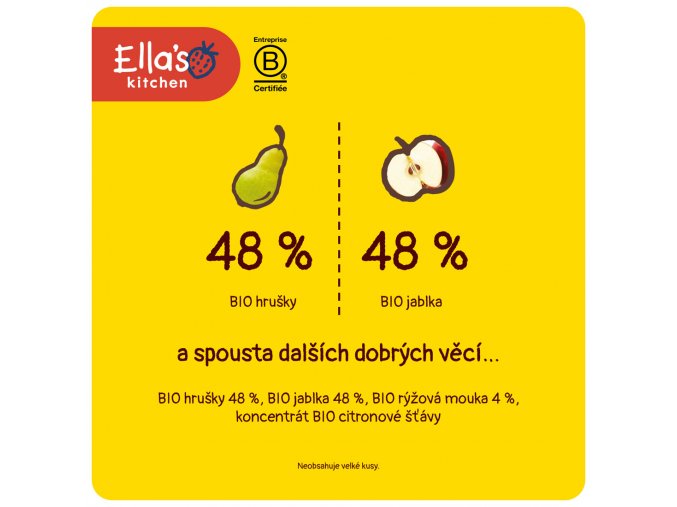 Ella's Kitchen BIO Dětská rýže, hruška a jablko (120 g)
