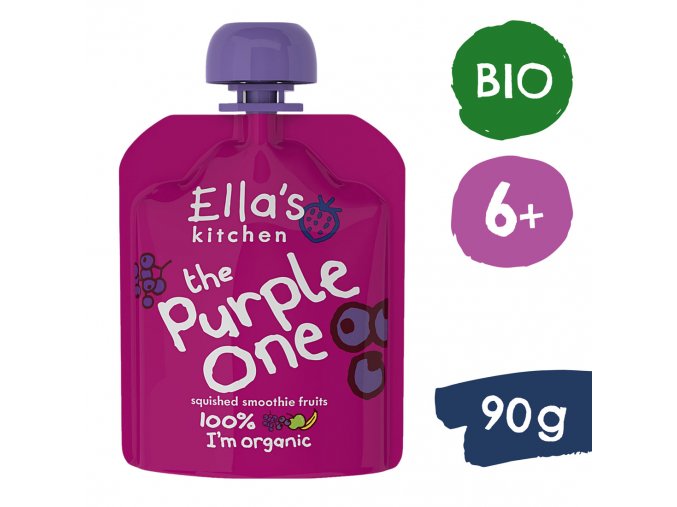 Ella's Kitchen BIO PURPLE ONE ovocné pyré s černým rybízem (90 g)