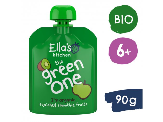 Ella's Kitchen BIO GREEN ONE Kiwi s jablkem a banánem  (90 g)