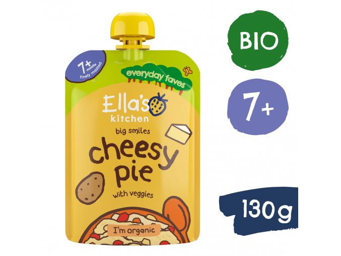 Ella's Kitchen BIO Sýrový koláč se zeleninou (130 g)