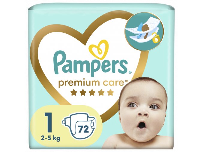 Pampers Premium Care Value Pack Dětské jednorázové pleny vel. 1 (72 ks)