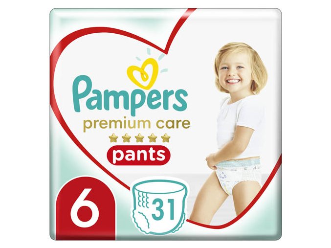 Pampers Premium Care Pants Value Pack Plenkové kalhotky vel. 6 (31 ks)