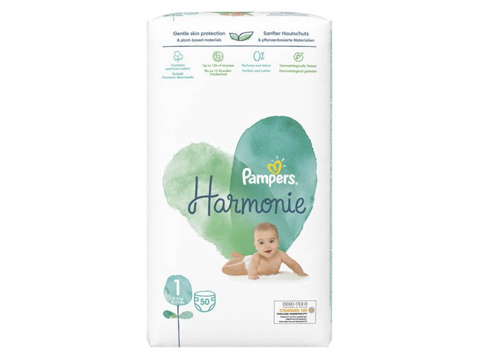 Pampers Harmonie Value Pack Dětské plenky vel. 1 (50 ks)