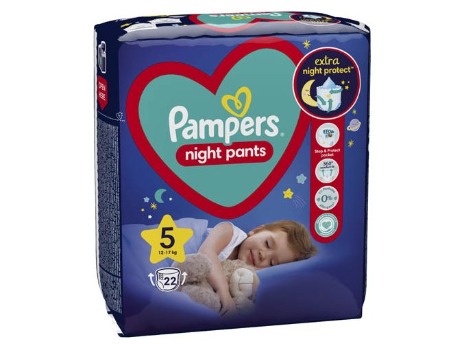 Pampers Night Pants Plenkové kalhotky vel. 5 (22 ks)