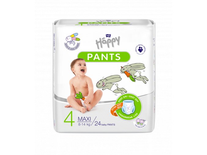 Bella Happy Pants Dětské plenkové kalhotky Maxi vel. 4 (24 ks)