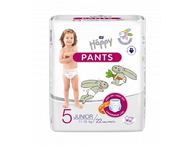 Bella Happy Pants Dětské plenkové kalhotky Junior vel. 5 (22 ks)