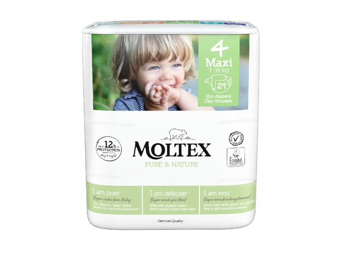 Moltex Pure & Nature Maxi 7–14 kg (29 ks), eko pleny