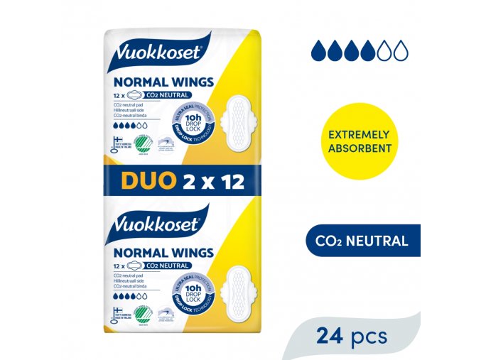 VUOKKOSET Vložky s křidélky Normal Wings (24 ks)