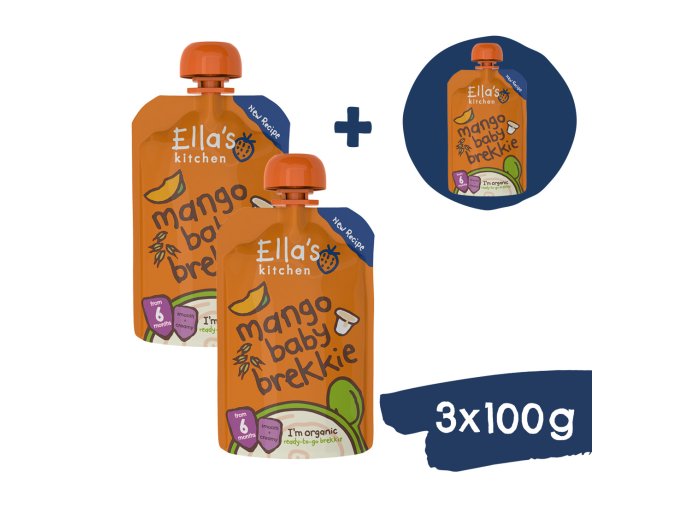 2+1 ZDARMA: Ella's Kitchen BIO Snídaně mango a jogurt (100 g)