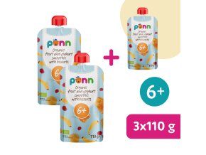 2+1 ZDARMA: SALVEST Põnn BIO Ovocné smoothie s jogurtem a sušenkami (110 g)