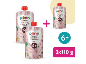 2+1 ZDARMA: SALVEST Põnn BIO Hovězí maso se zeleninovým pyré (110 g)