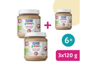 2+1 ZDARMA: SALVEST Põnn BIO Hovězí pyré (120 g)