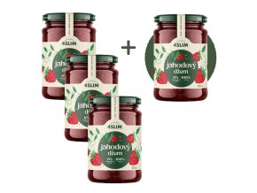 3+1 ZDARMA 4Slim: 100% džem jahodový (280 g)