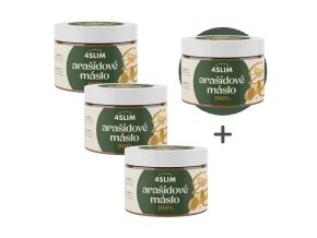 3+1 ZDARMA 4Slim: Arašídové máslo 100% (500 g)